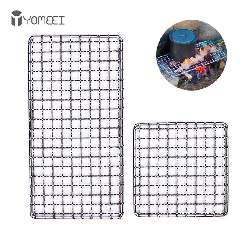 Camping Cooking Mesh - YOMEEI 2 pezzi in acciaio inox