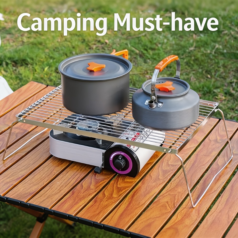 Camping Cooking Appliances - Supporto pieghevole portatile in acciaio inossidabile