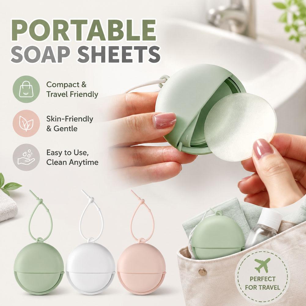 Biodegradable Soap Camp - 50 fogli di sapone portatili monouso