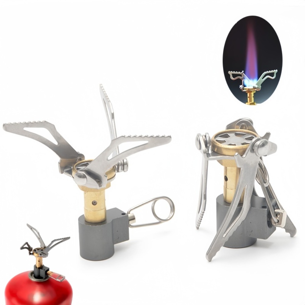 Camping Cooking Gas Stove Portable Tool - Fornello Portatile Pieghevole in Lega di