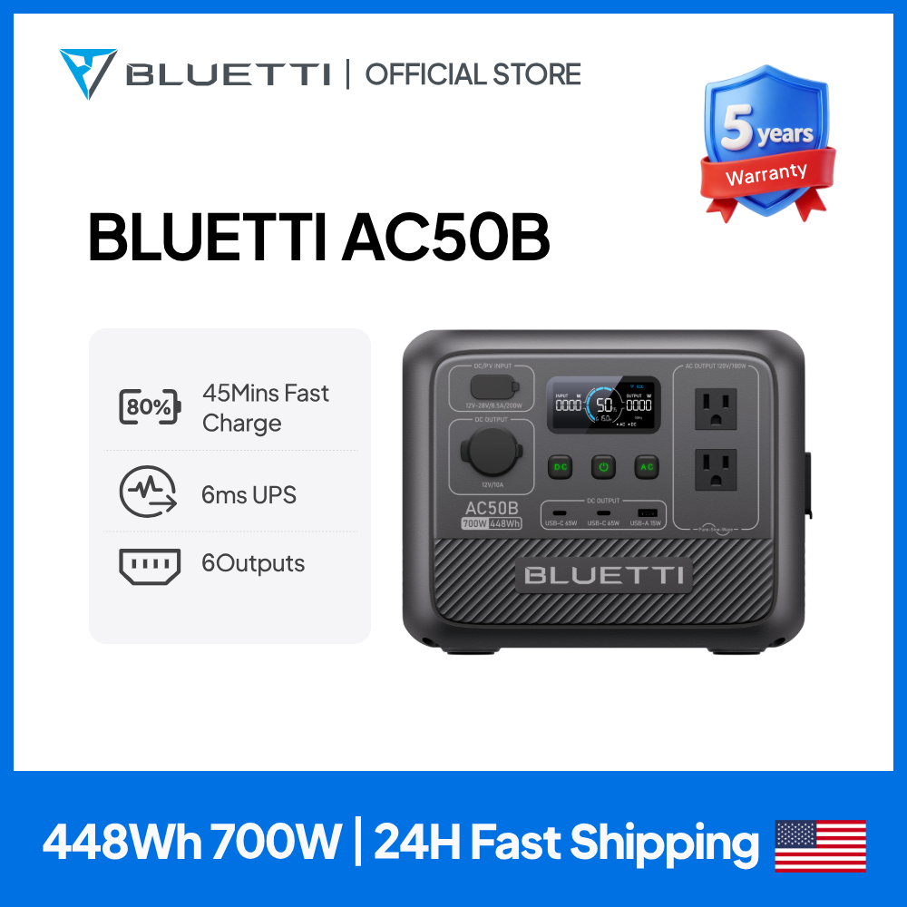 Camping Cooking Can - BLUETTI AC50B Stazione di Alimentazione Portatile