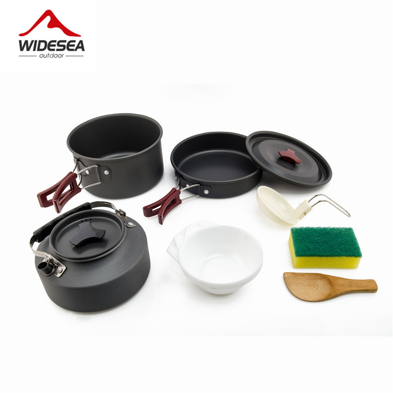 Camping Cooking Kit Box - Widesea Set di pentole da campeggio