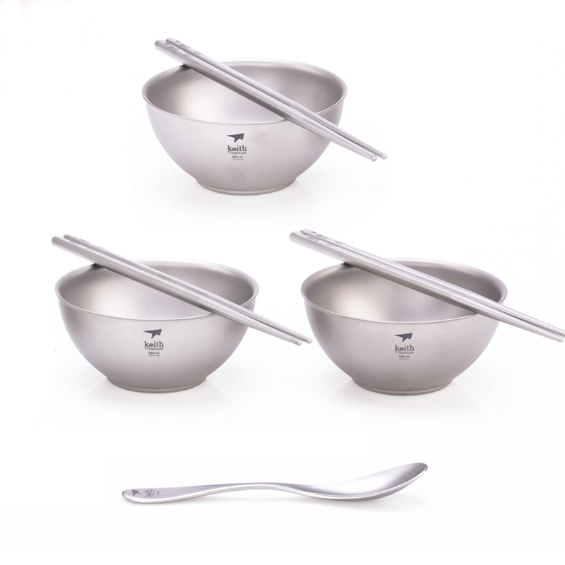 Camping Cooking Kit Box - Set da cucina Keith, ciotola in