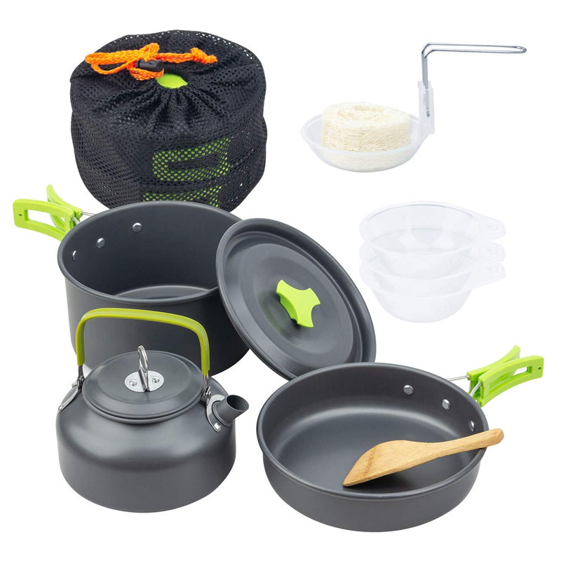 Camping Cooking Kit Box - Kit di pentole da campeggio all'aperto