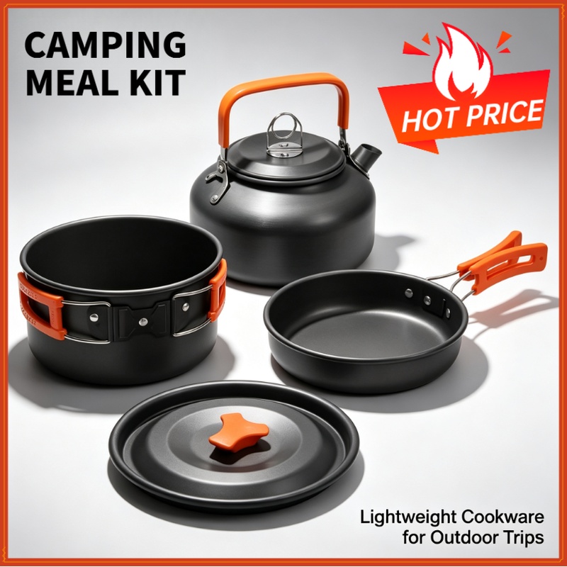 Camping Cooking Mesh - Set da cucina da campeggio, pentole