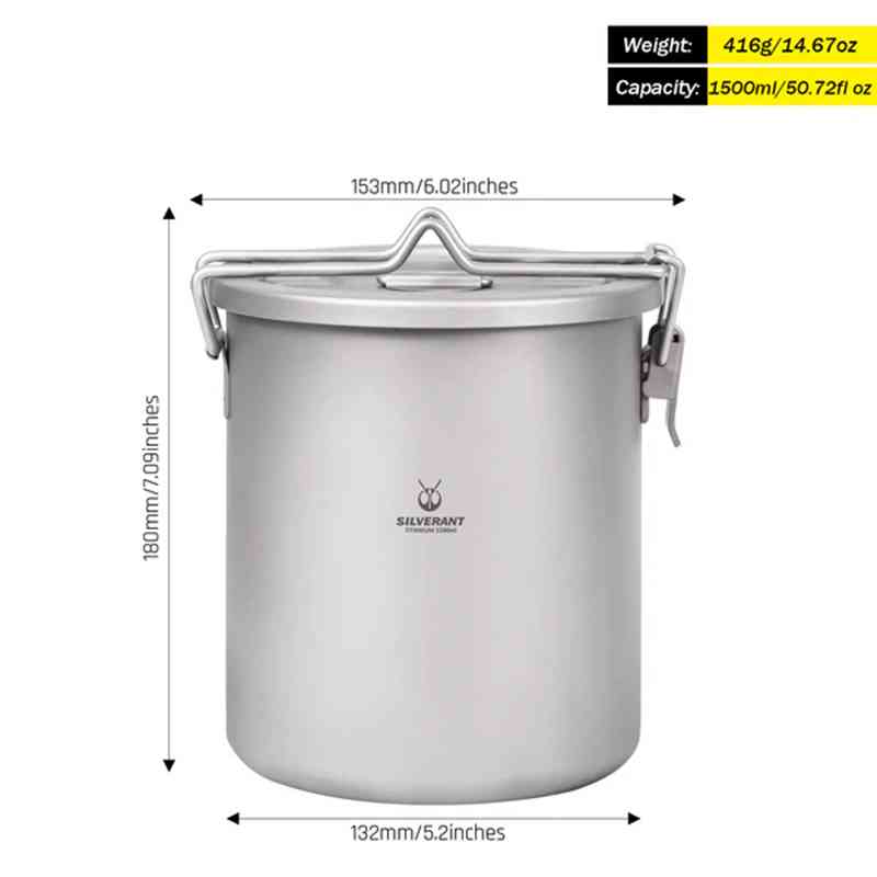 Silverant Camping Titanium Pot - Camping Cooking Mesh recensione e prezzo