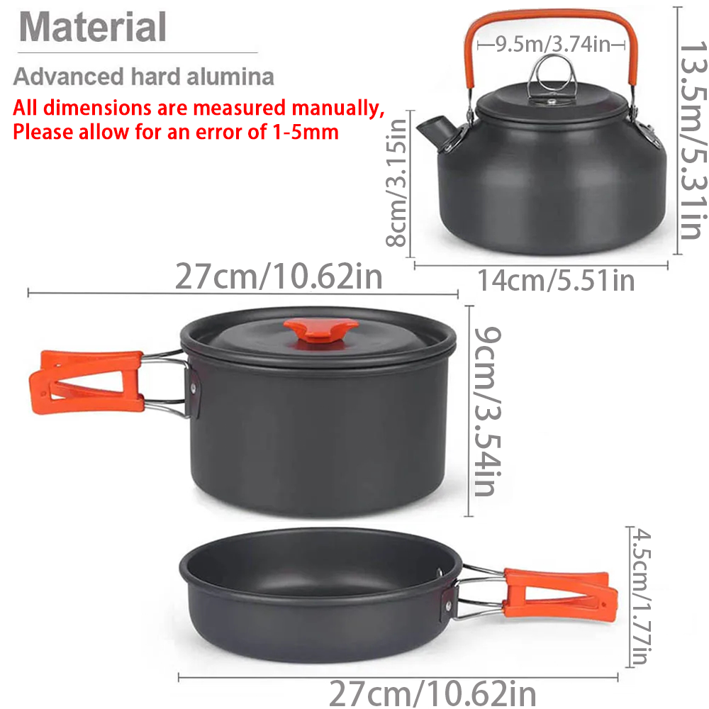 1 pz/1 set kit di pentole da c - Camping Cooking Mesh recensione e prezzo
