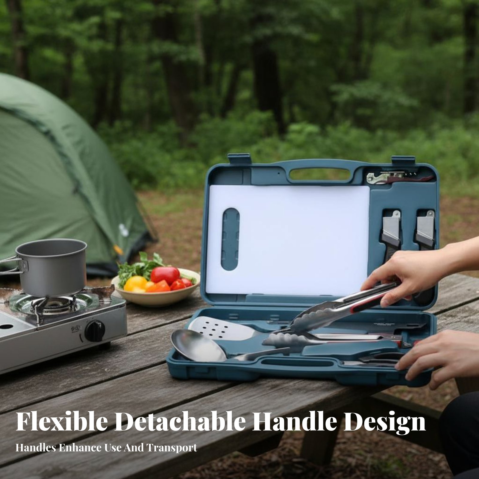 Set di posate per pranzo all'a - Camping Cooking Kit Box recensione e prezzo