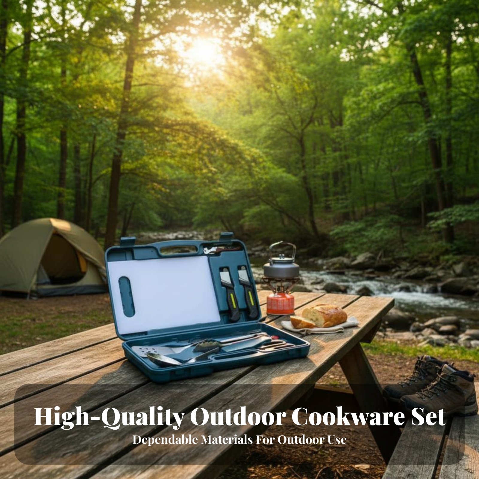 Set di posate per pranzo all'a - Camping Cooking Kit Box recensione e prezzo
