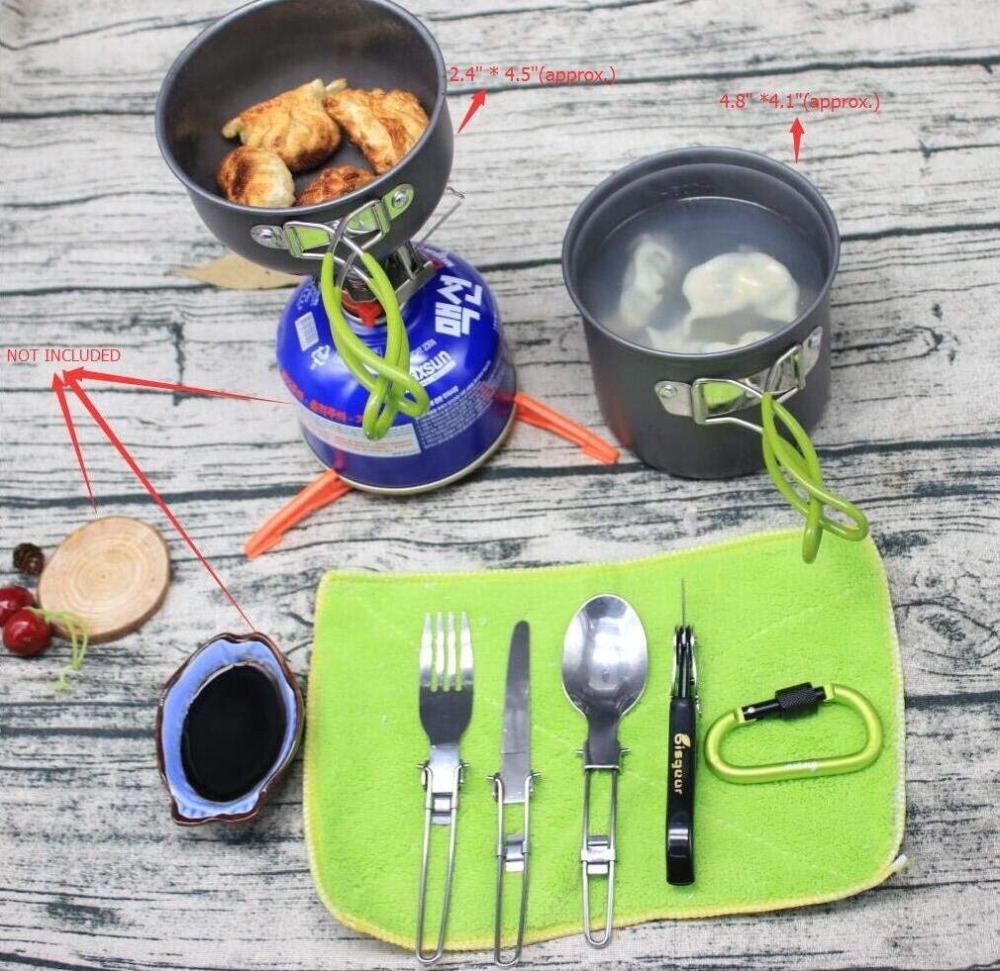 12-17 pz campeggio pentole for - Camping Cooking Pot Tripod recensione e prezzo