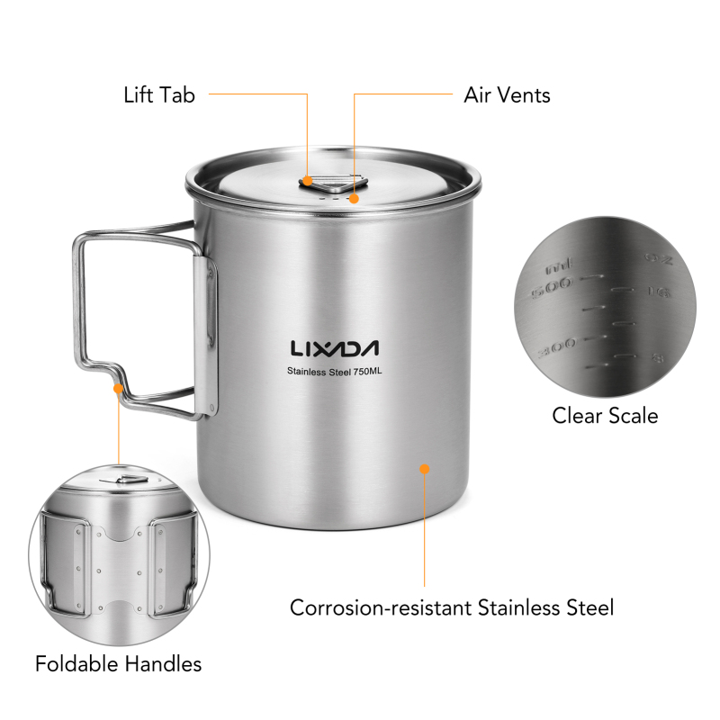 Lixada tazza da 750ml tazza da - Camping Cooking Mesh recensione e prezzo