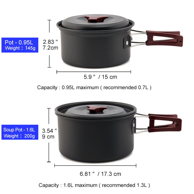 Widesea Set di pentole da camp - Camping Cooking Kit Box recensione e prezzo