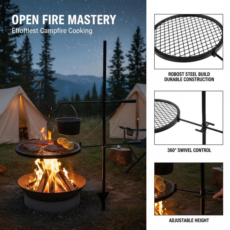 Griglia Girevole per Cucinare  - Camping Cooking Mesh recensione e prezzo